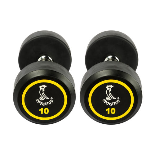 Round Rubber Urethane Coated Dumbbells Pair