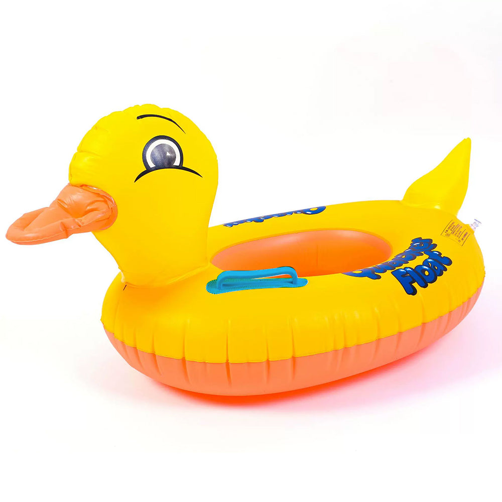 Yellow Duck Swimming Floats, Inflatable Baby Pool Swimming Ring Floats with Double Handle