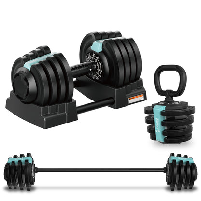 3 IN 1 ADJUSTABLE DUMBBELLS