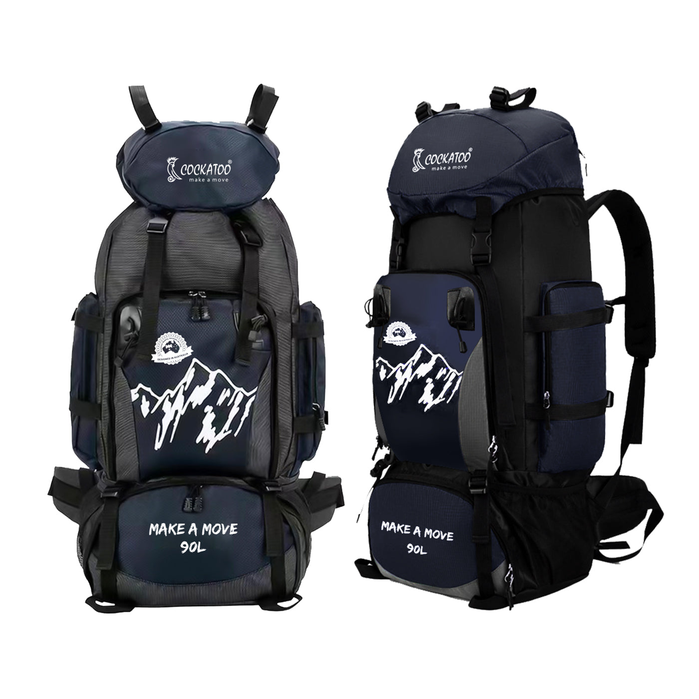 addixon 80 L travel hiking backpack rucksack bag, travel bag for adventures  rucksack - Navy Blue