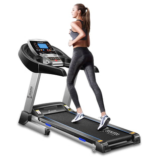 Cockatoo Smart-Run A6 6HP Peak Auto Incline DC Motorized Treadmill for Home,with Auto Incline Treadmill for Home & MP3, Bluetooth , Max Speed 16 Km/Hr, Max User Weight 130 Kg