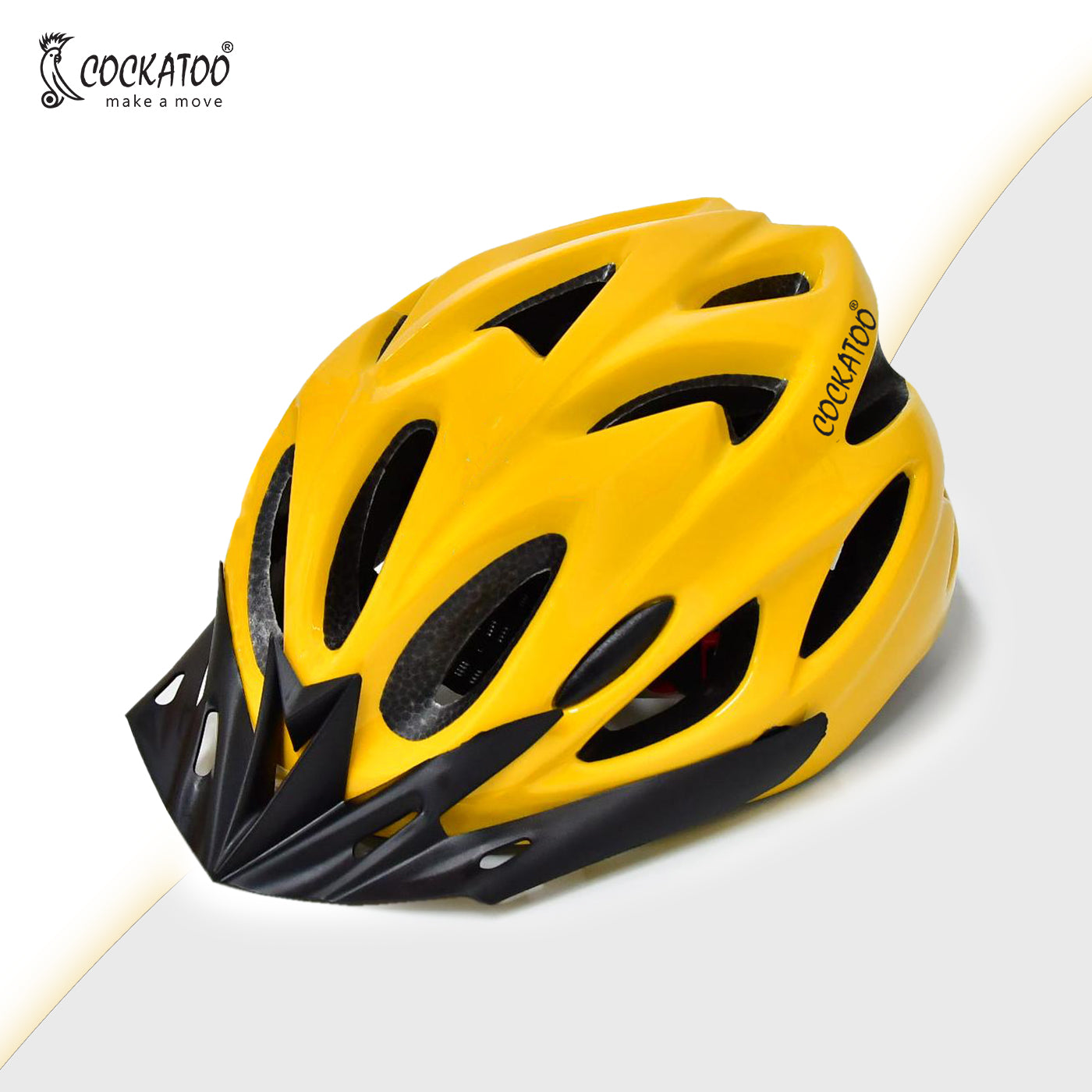 Yellow bicycle helmet hot sale