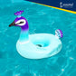 Peacock Swimming Floats, Inflatable Baby Pool Swimming Waist Pool Floats with Double Handle