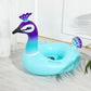 Peacock Swimming Floats, Inflatable Baby Pool Swimming Waist Pool Floats with Double Handle