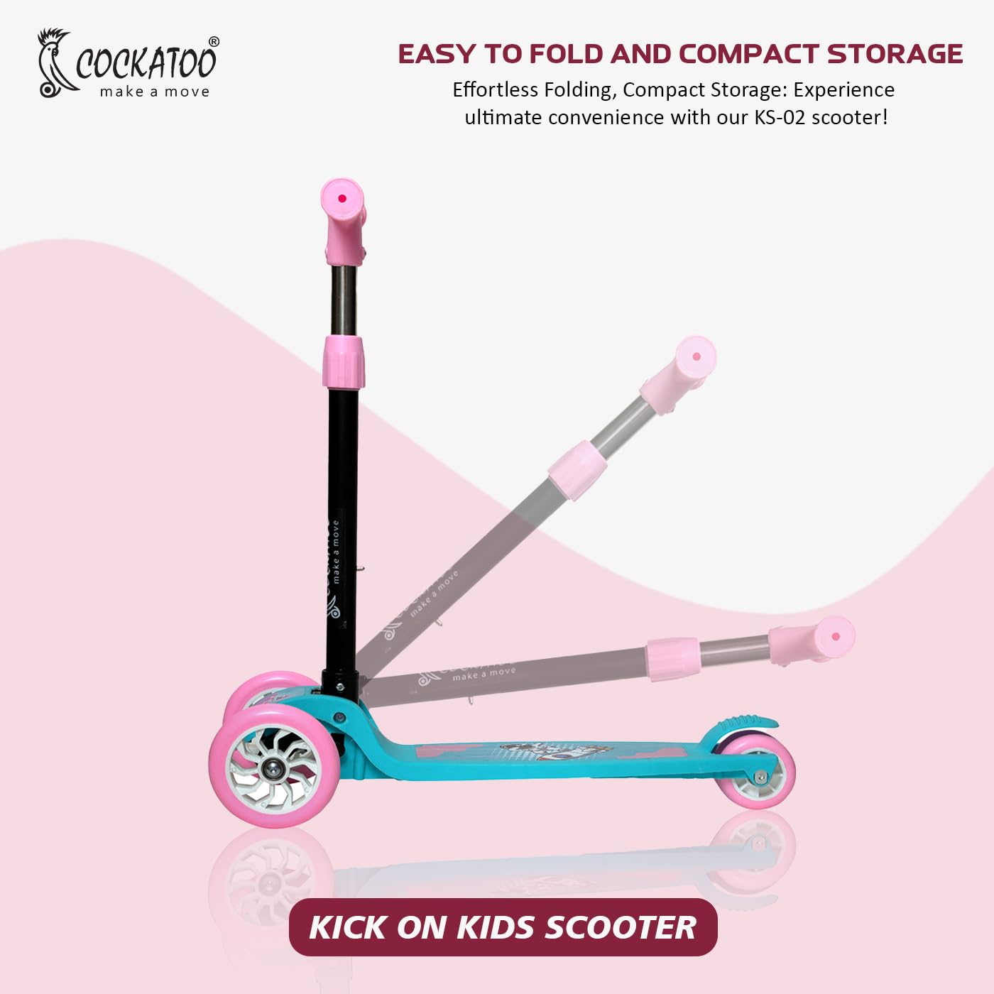 Cockatoo Rat Cat Series Kick Scooter 3 to 10 Years Boys Girls Kick