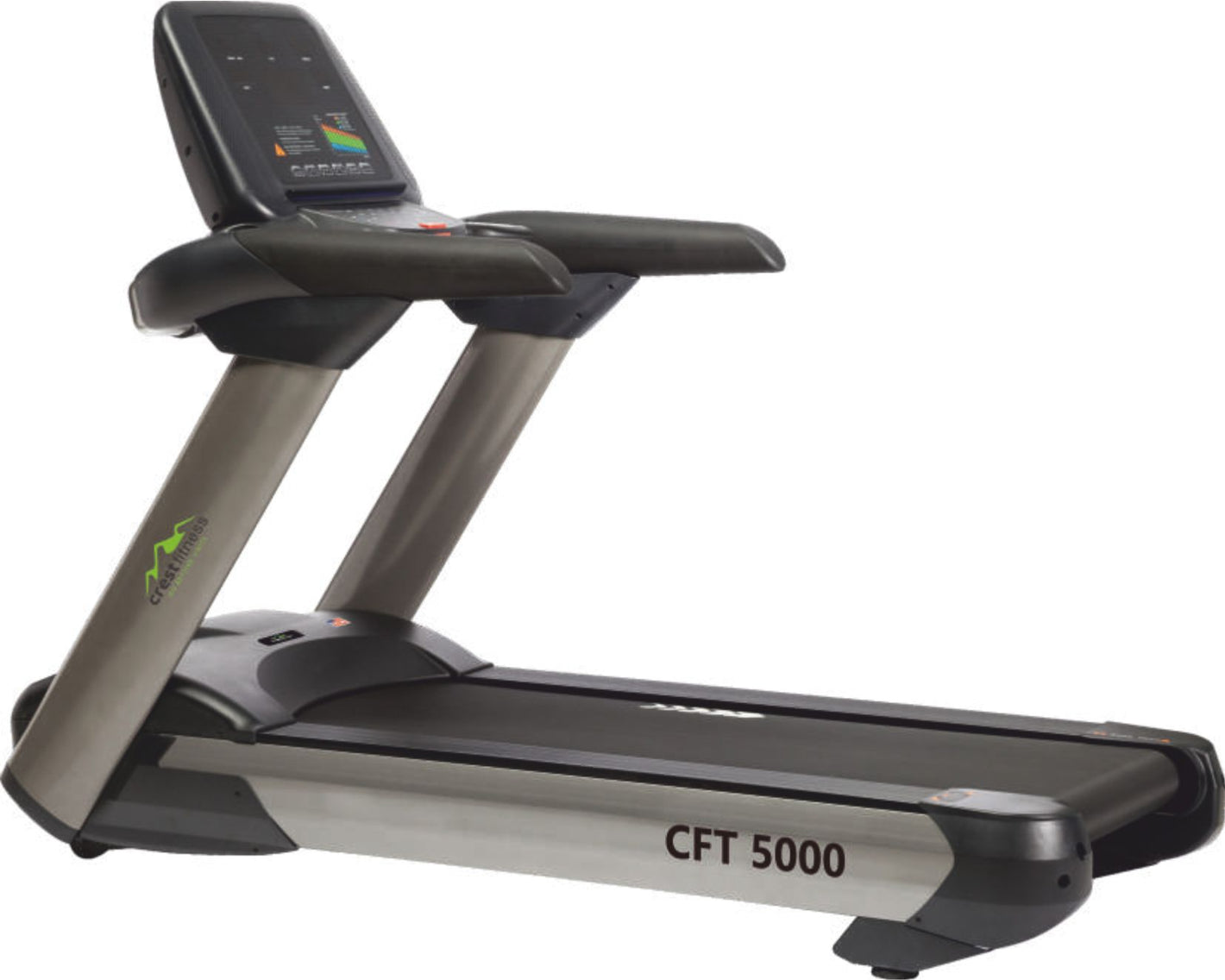 CFT 5000 Commercial Treadmill | 10 HP Peak AC Motor | 6 Window LED Display | 0.8-25 Km/h Speed