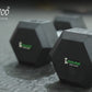 Cockatoo Hex Rubber Dumbbells (Pairs) - Premium Quality, Odor-Free, and Durable Workout Weights